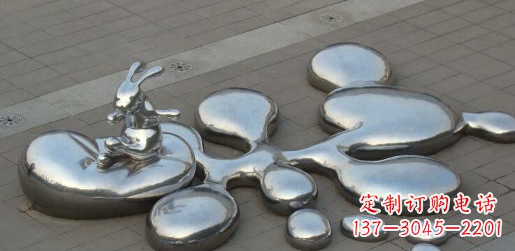 福建不锈钢兔子雕塑景观的美丽添彩