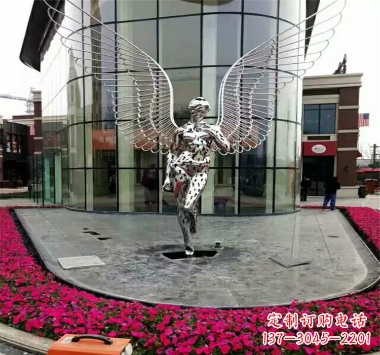 福建不锈钢天使雕塑传递着爱的美丽