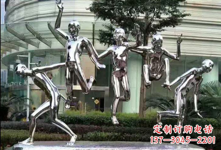 福建勇敢跳跃的儿童雕塑
