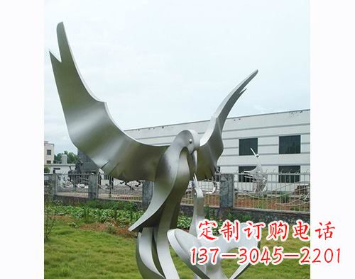 福建不锈钢喂食动物雕塑