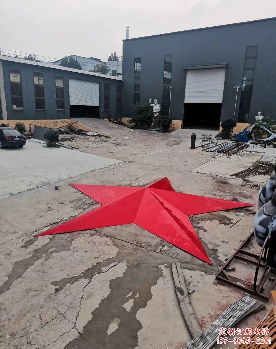 福建不锈钢五角星景观雕塑
