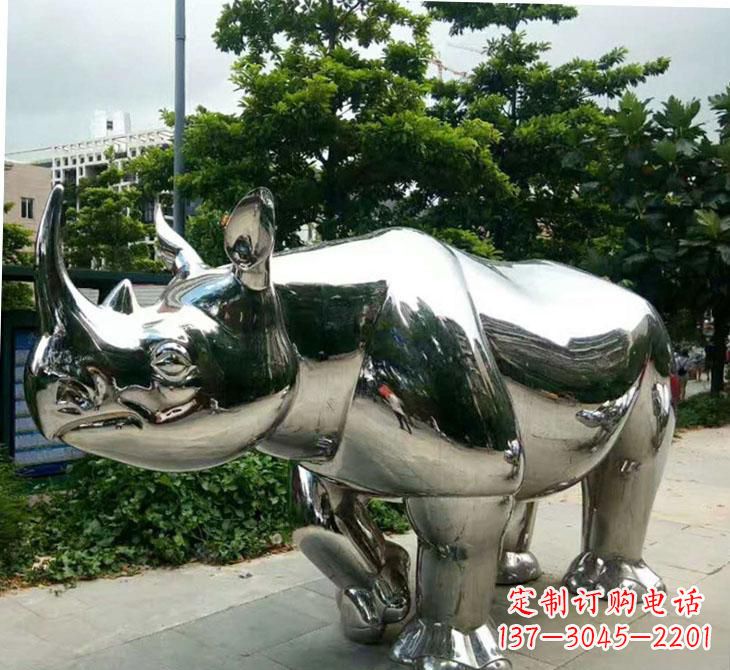 福建不锈钢犀牛雕塑传承自然之美
