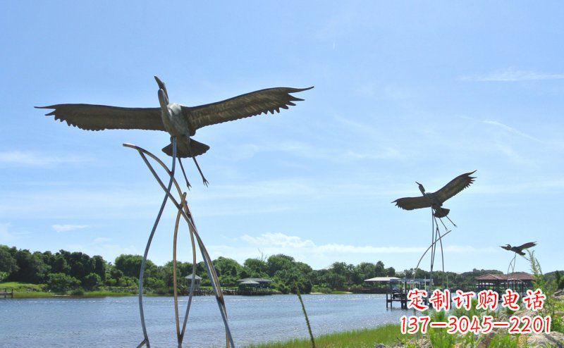 福建不锈钢仙鹤雕塑 (3)