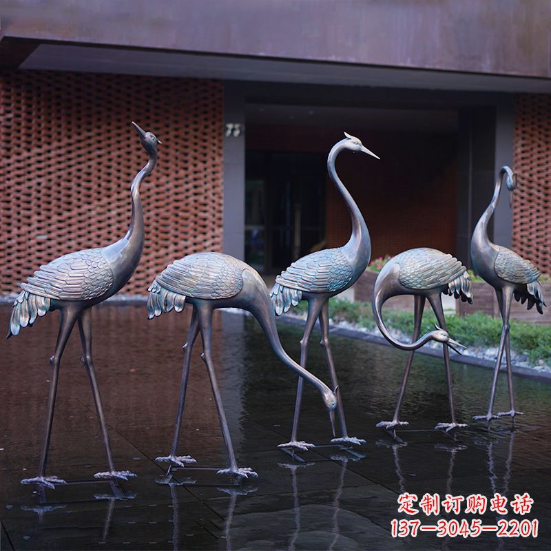 福建不锈钢仙鹤飞翔雕塑