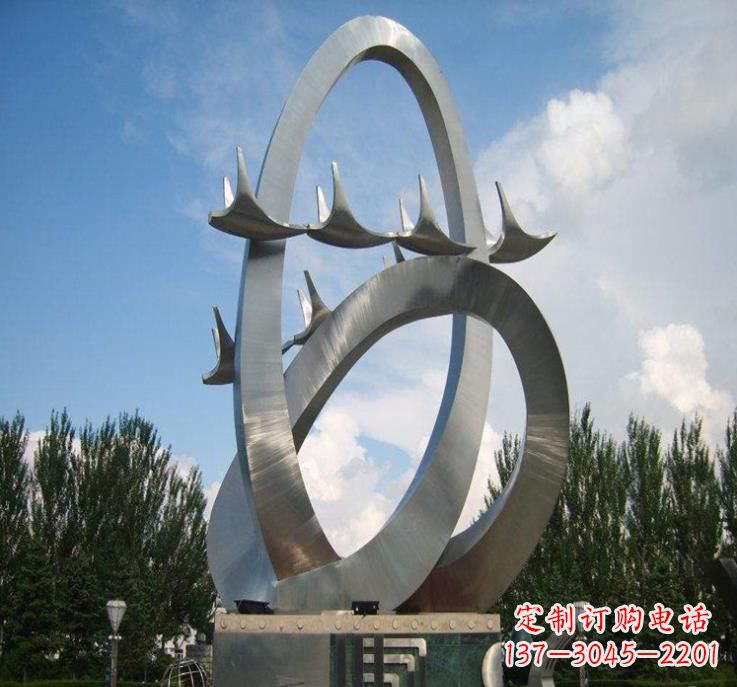 福建大雁飞翔——不锈钢现代大雁雕塑