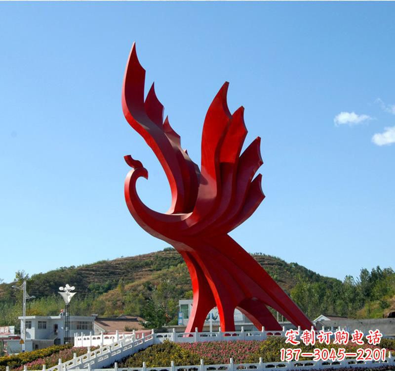 福建不锈钢现代凤凰雕塑——给都市带来灵动之美