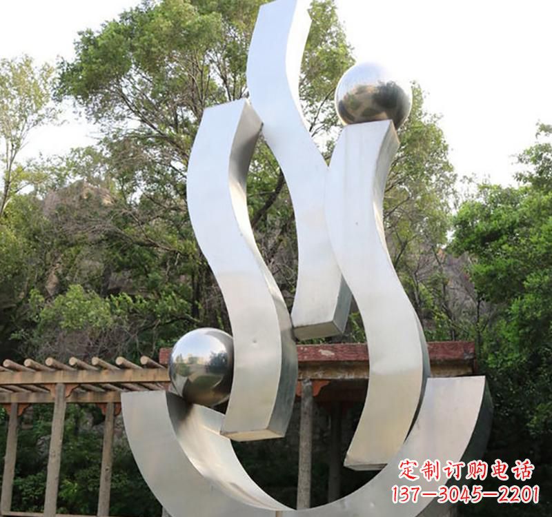 福建不锈钢小区“飘带雕塑”一种充满艺术气息的雕塑