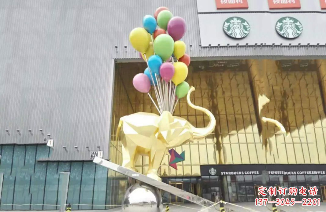 福建小象踩球不锈钢雕塑的魅力
