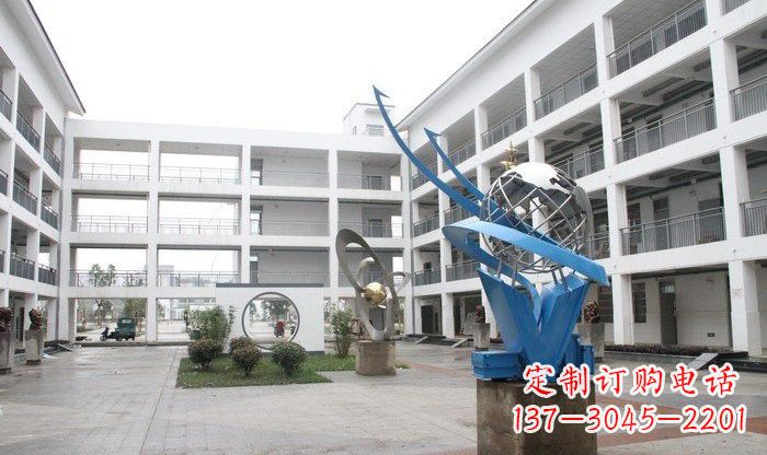 福建不锈钢地球雕塑缔造美丽的校园