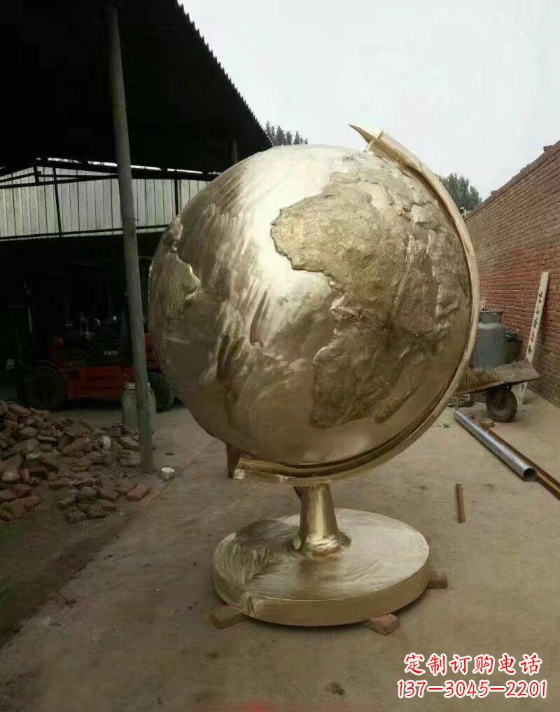 福建不锈钢地球仪雕塑象征地球家园