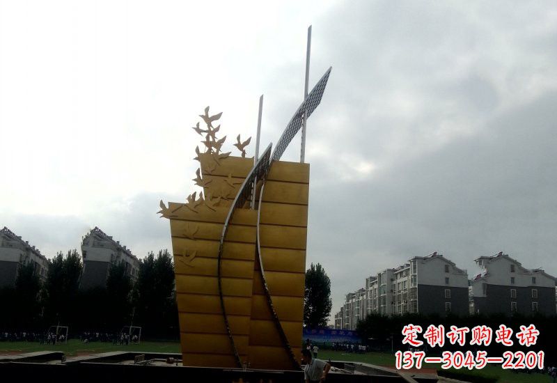 福建不锈钢校园帆船雕塑引领新时代