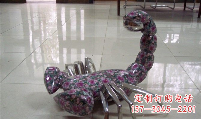 福建不锈钢蝎子雕塑精美的装饰品