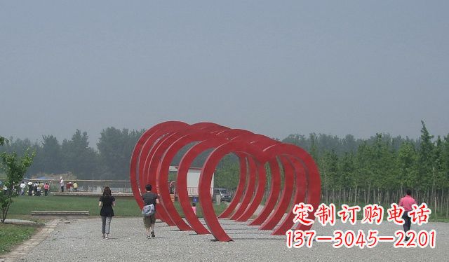福建不锈钢心形拱门公园景观雕塑