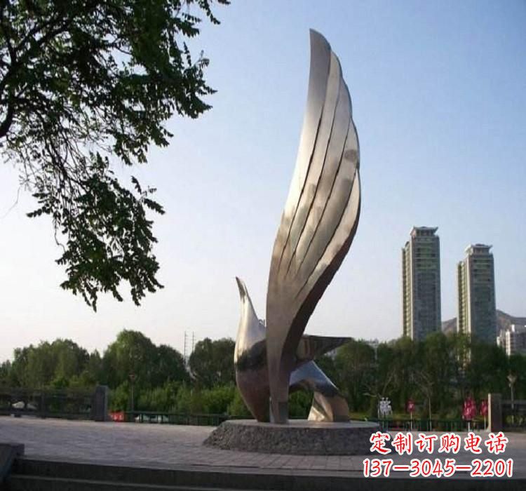 福建精美的不锈钢翅膀雕塑