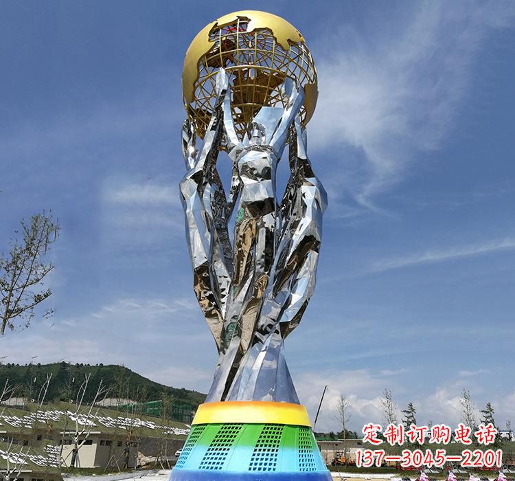 福建不锈钢艺术地球仪雕塑精美的艺术装置