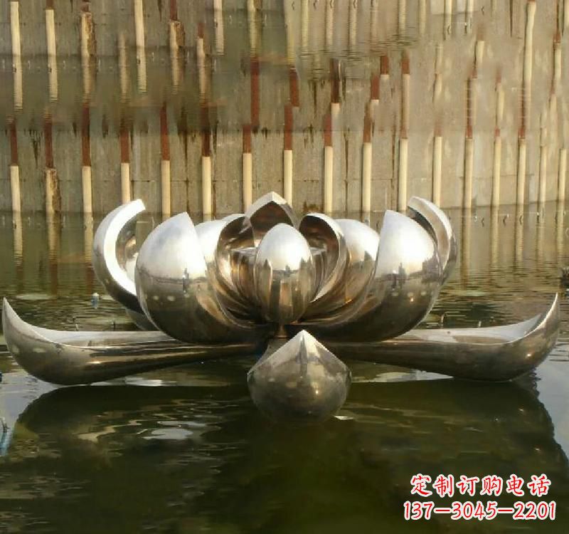 福建不锈钢艺术荷花雕塑精美绝伦