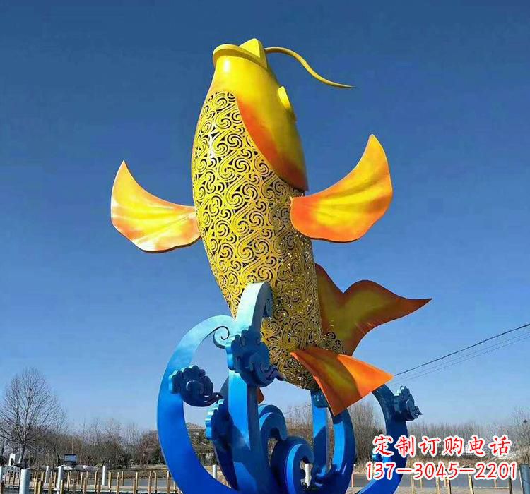 福建不锈钢艺术鲤鱼雕塑艺术之美与生活之灵