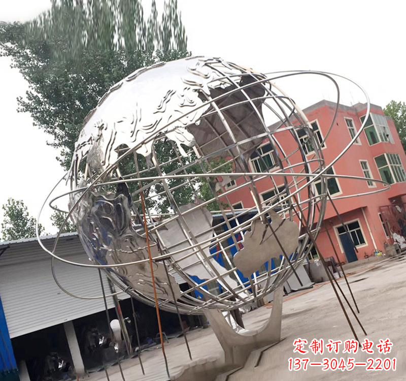 福建不锈钢艺术镂空地球仪雕塑