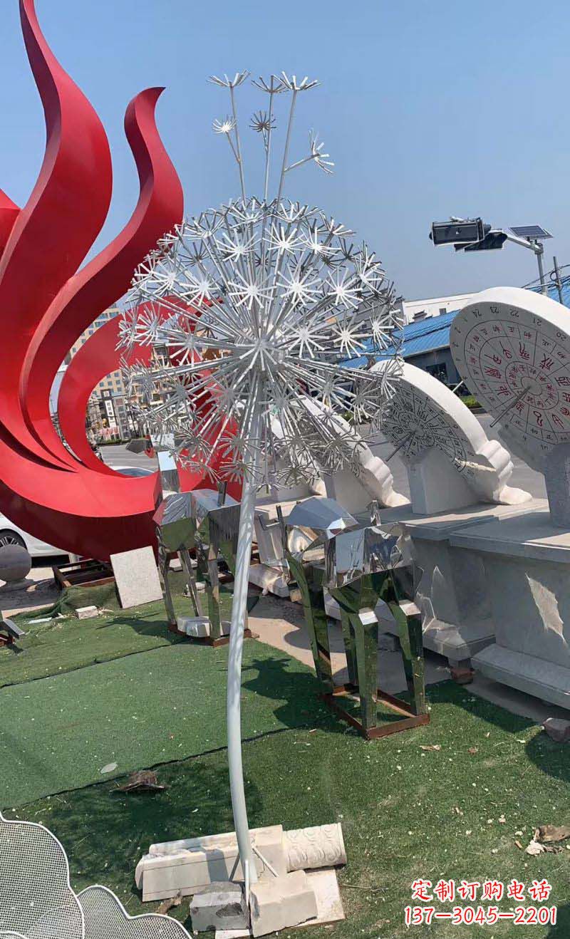 福建不锈钢艺术蒲公英雕塑1