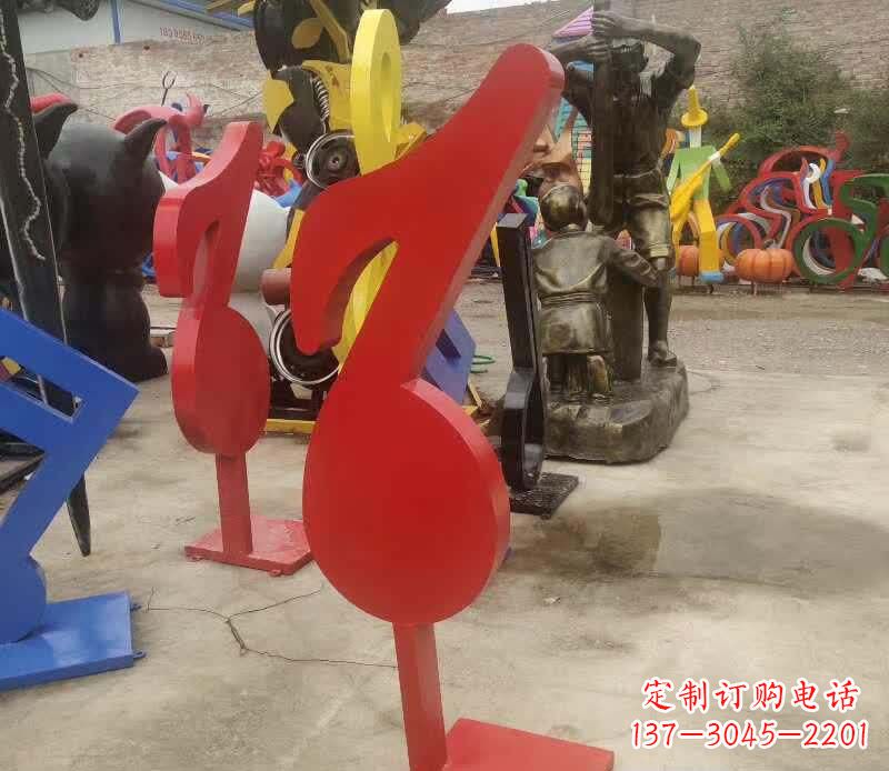 福建不锈钢音符雕塑悠扬的音乐美学