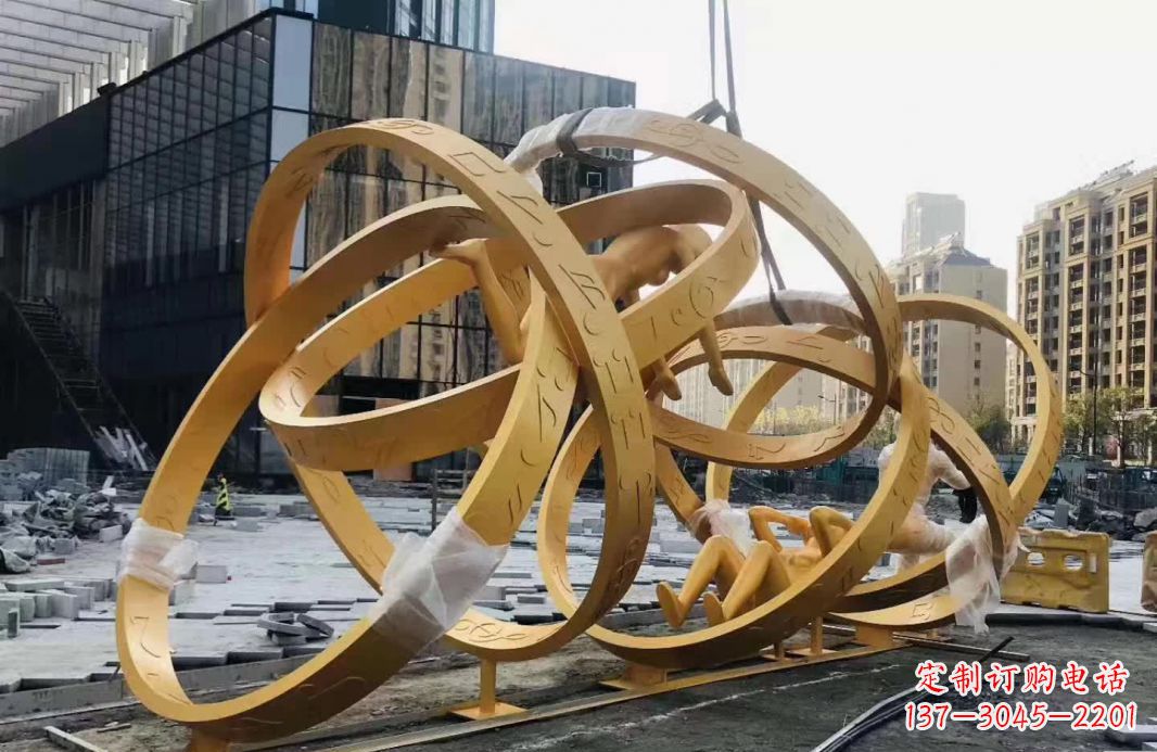 福建不锈钢音符运动人物雕塑艺术融合音乐