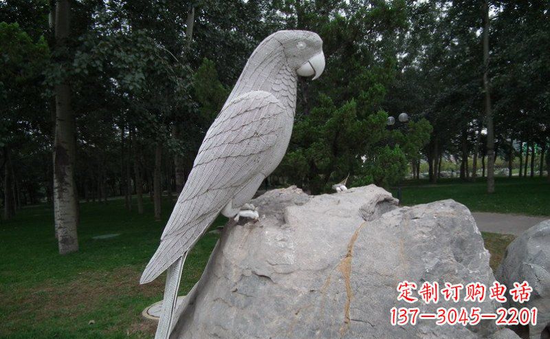 福建不锈钢鹦鹉精美的雕塑艺术