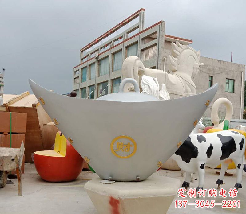 福建不锈钢元宝雕塑精美而珍贵