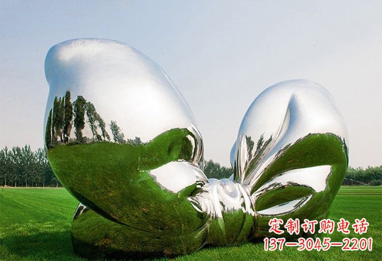 福建不锈钢园林大型蝴蝶结雕塑