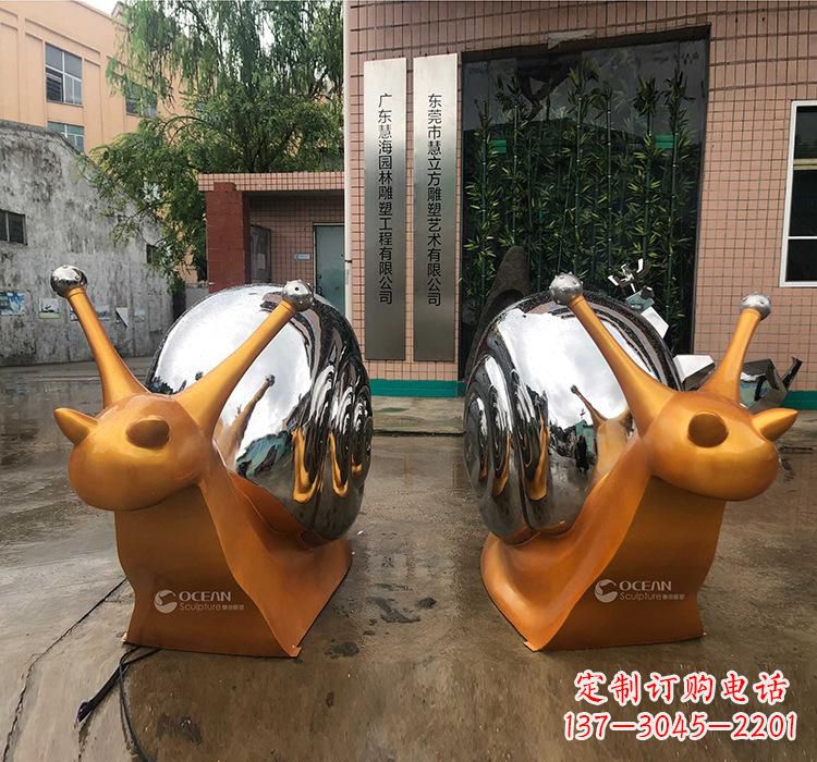 福建不锈钢蜗牛雕塑——精致美观的园林装饰
