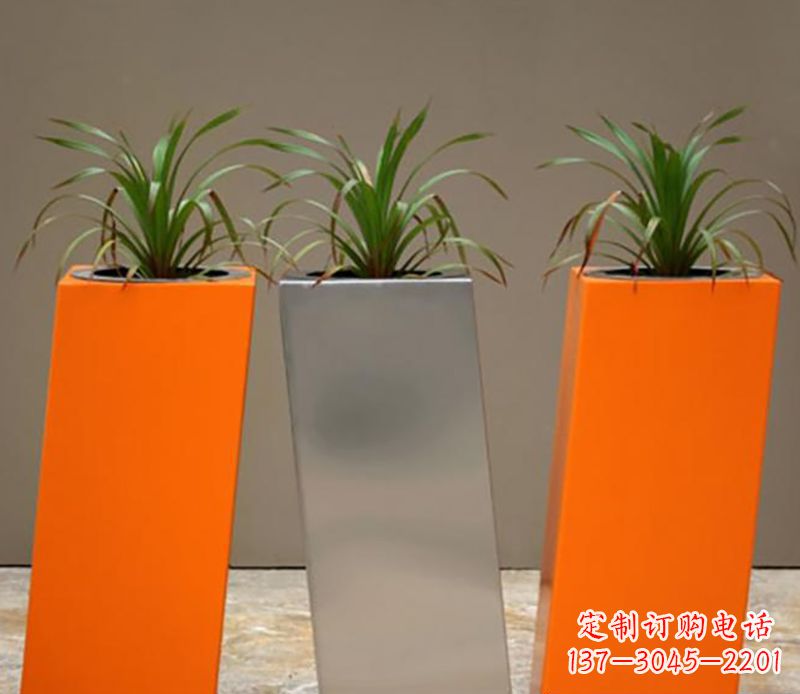 福建不锈钢花盆雕塑一种全新的视觉体验