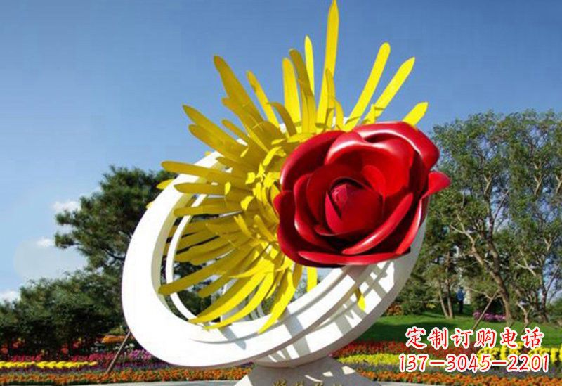福建不锈钢玫瑰花雕塑——给城市景观带来美丽