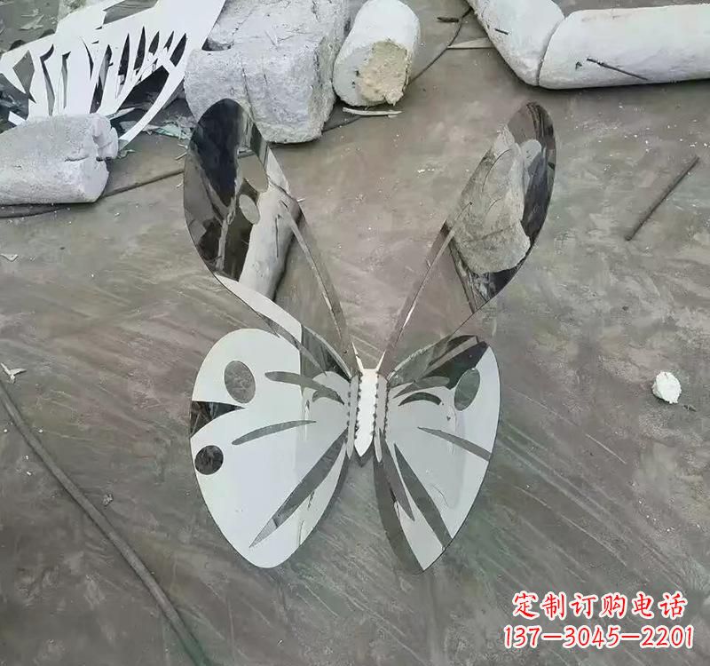 福建不锈钢园林蝴蝶雕塑精美的艺术之作