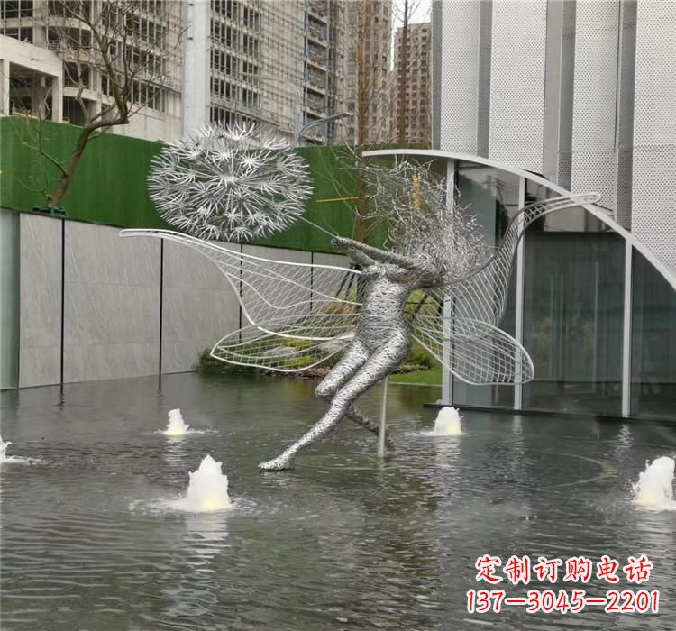 福建美丽的不锈钢蒲公英雕塑
