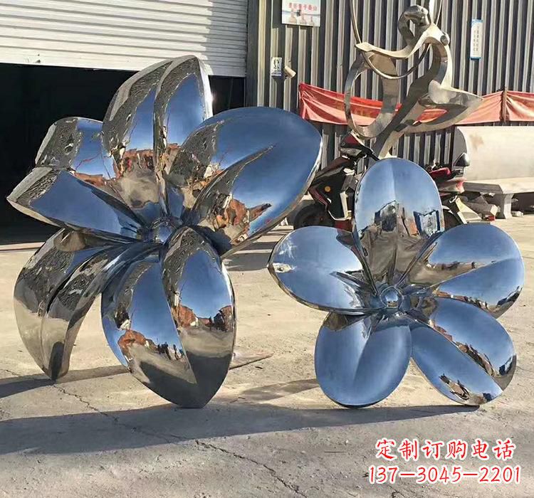 福建不锈钢园林艺术荷花雕塑