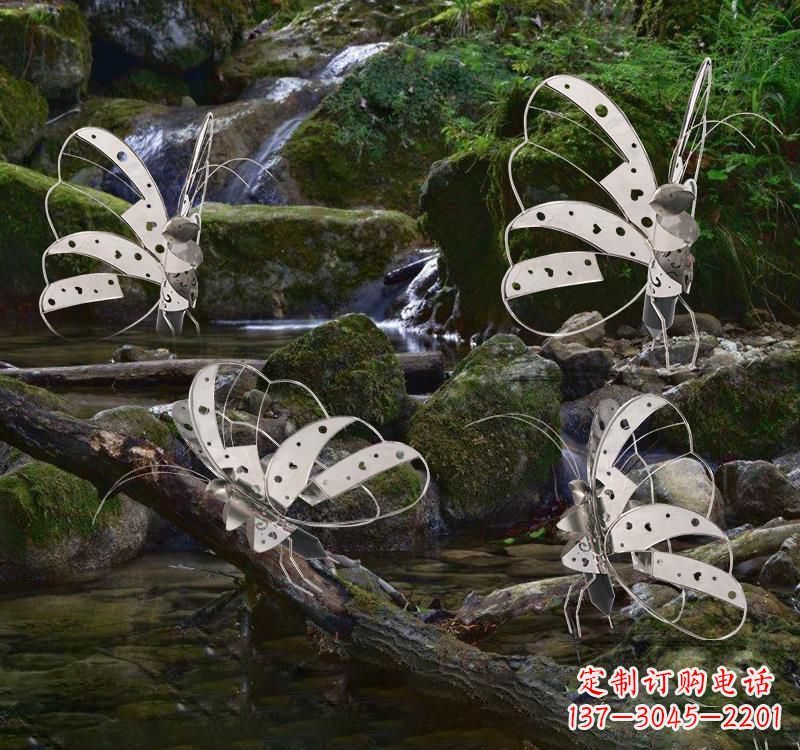 福建不锈钢园林艺术镂空蝴蝶雕塑
