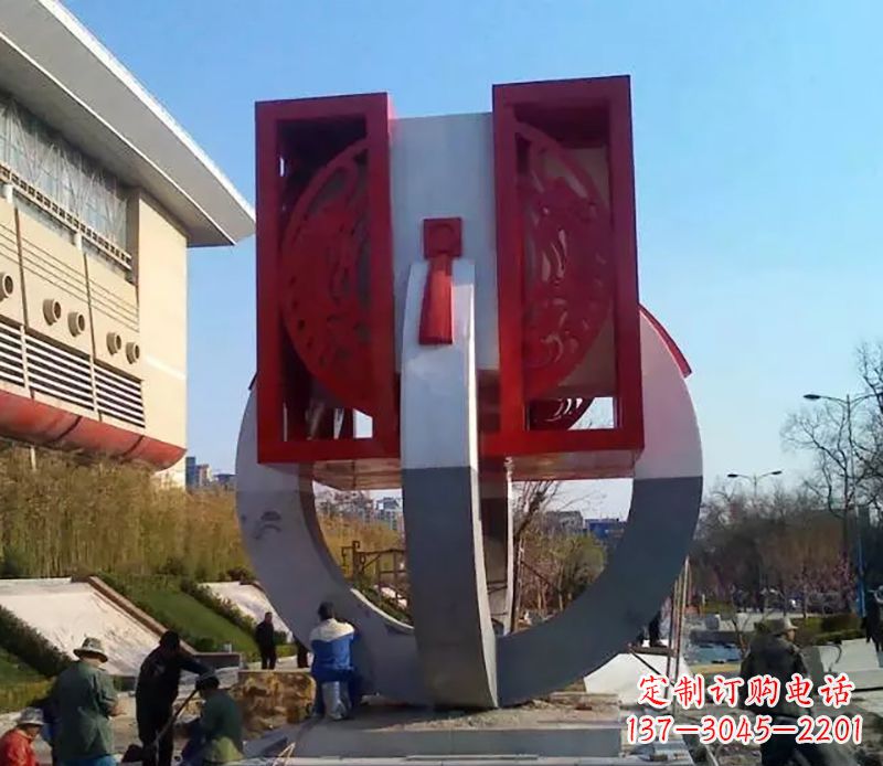 福建不锈钢圆环雕塑