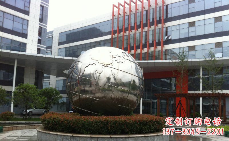 福建不锈钢圆球地球雕塑描绘地球的美丽