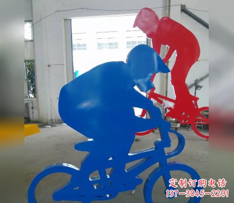 福建不锈钢运动骑·精美自行车雕塑