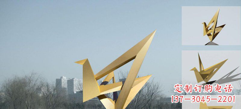福建不锈钢仙鹤雕塑灵动的艺术符号