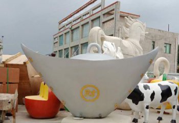 福建不锈钢元宝雕塑精美而珍贵