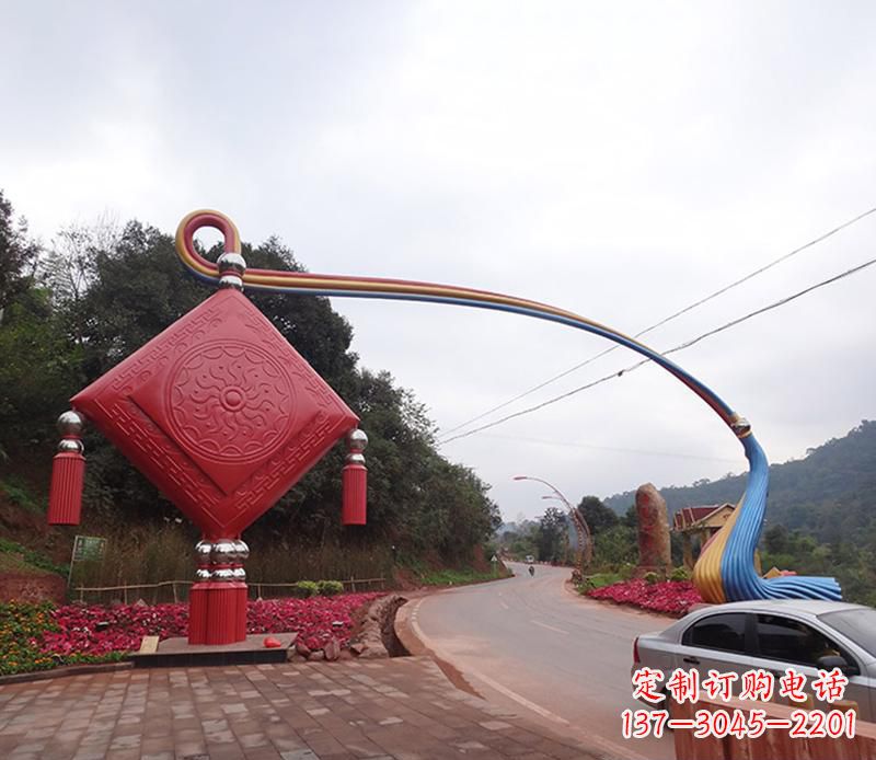 福建不锈钢拱门雕塑精致的现代艺术