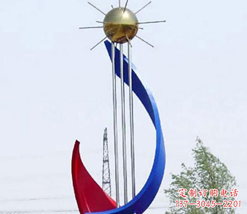 福建流动的美——不锈钢飘带雕塑