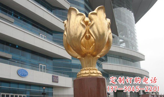 福建不锈钢紫荆花景观雕塑