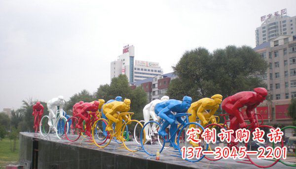 福建不锈钢自行车雕塑激情与美感的结合