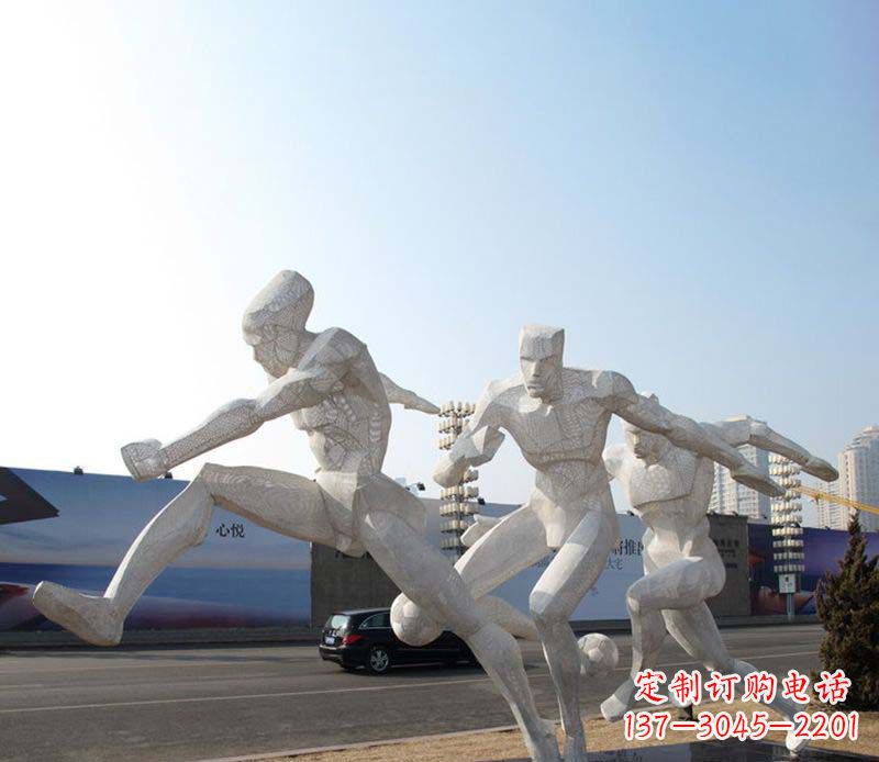 福建足球之美不锈钢足球雕塑