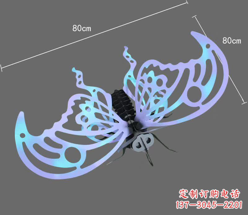 福建彩绘不锈钢蝴蝶雕塑宛如梦幻般的艺术之作