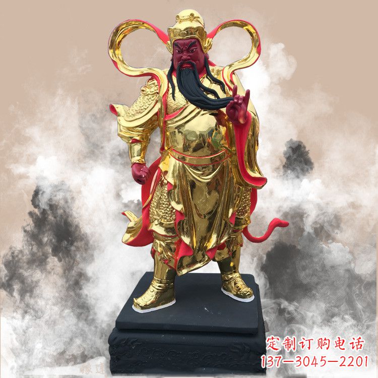 福建彩绘关公佛像