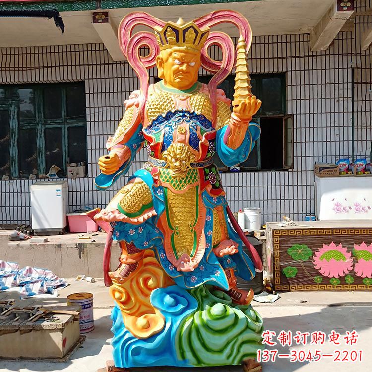 福建玻璃钢托塔天王雕塑