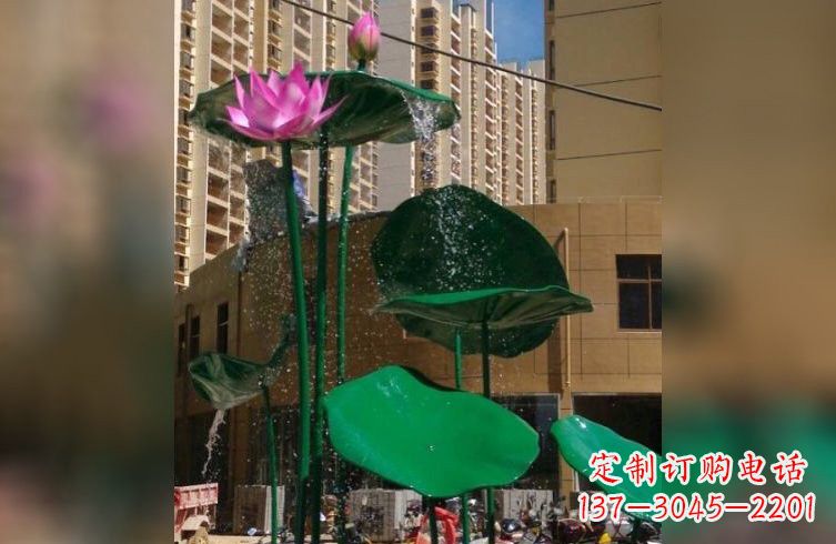 福建彩色不锈钢荷花雕塑222