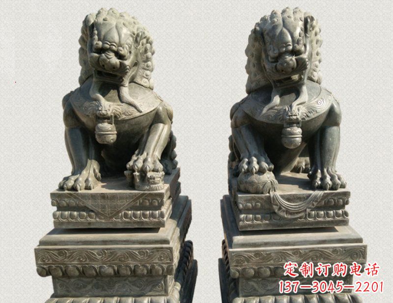 福建狮子雕塑象征王者风范